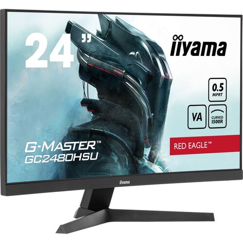 Iiyama Monitor LED GC2480HSU-B1 23.6&amp;quot; VA Curved 1920 x 1080 180Hz 300 cd/m 3000:1 HDMI DP USB HUB Tilt Slike
