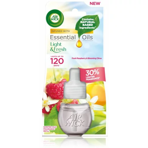 Air Wick Light & Fresh Fresh Raspberry & Blooming Citrus nadomestno polnilo za aroma difuzor 19 ml