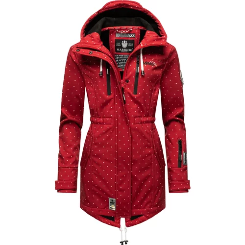 Marikoo Tehnički kaput 'Zimtzicke' rubin crvena / crna / bijela