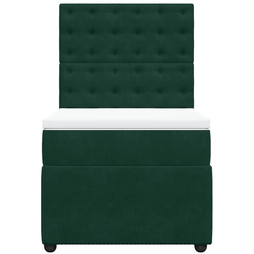 Box spring krevet s madracem tamnozeleni 90x190 cm bar&amp;scaron;unasti Slike