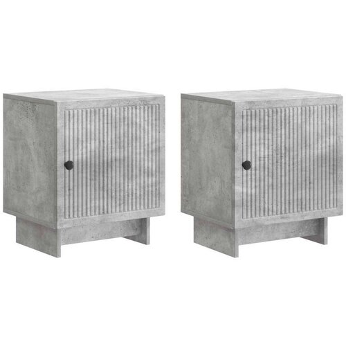  Noćni ormar 2 pcs Betonska siva 43 x 34 5 x 50 cm - Betonska siva 2 Cene