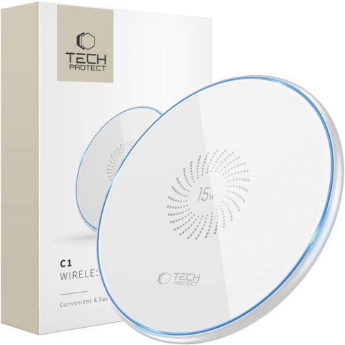 TECH-PROTECT QI15W-C1 BREZŽIČNI POLNILEC 15W BEL, (5000302941) Cene