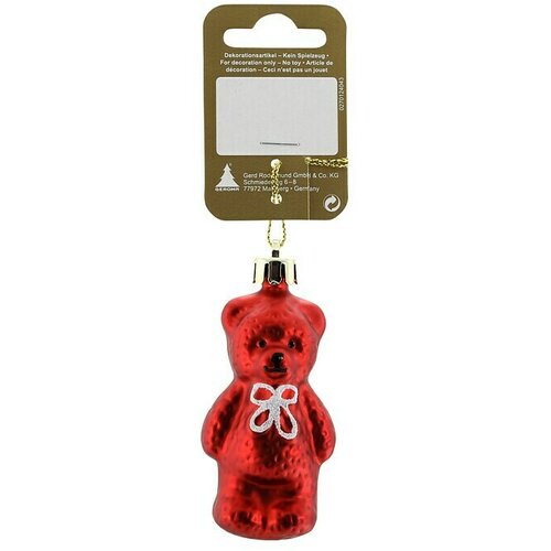  ukrasi za božićno drvce medvjedić (visina: 8 cm, crvena, plastika, 1 kom.) Cijene