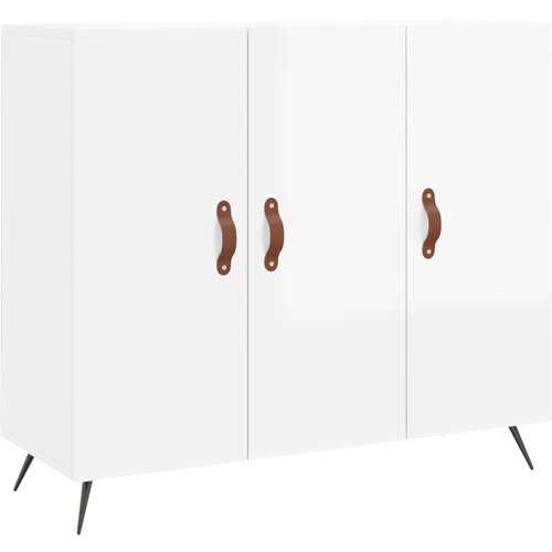 Maison Chic Komoda - Predalnik visok sijaj bela 90x34x80 cm konstruiran les, (21719184) Slike