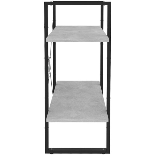 VidaXL Knjižna omara 2-nadstropna betonsko siva 80x30x70 cm iverna pl. Slike