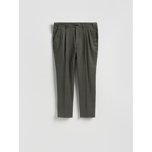 Reserved MEN`S TROUSERS - tamnozeleno Cene