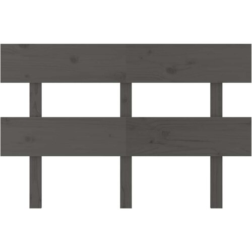 VidaXL uzglavlje za krevet sivo 124 x 3 x 81 cm od masivne borovine Slike