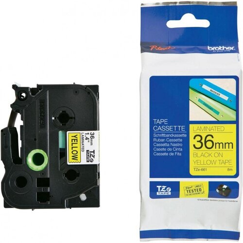  Trak p-touch tze-661 rumen/črn 36mm BROTHER Cene