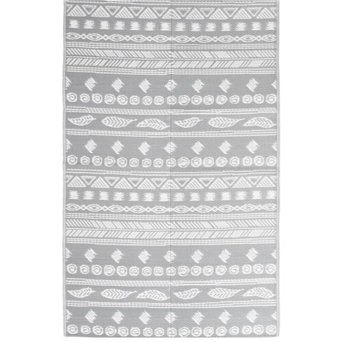 VidaXL Zunanja preproga siva 140x200 cm PP, (21027362) Slike
