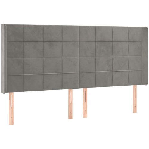 Maison Chic vzglavna omarica - nočna omarica - posteljna omarica z u&amp;scaron;esi svetlo sivo 163x16x118/128 cm žamet, (21709241) Slike