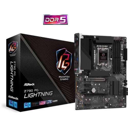 AsRock MB Z790 PG LIGHTNINGINTEL Z790; LGA1700; 4xDDR54xM.2; 4xSATA; RAID; HDMI; ATX Slike