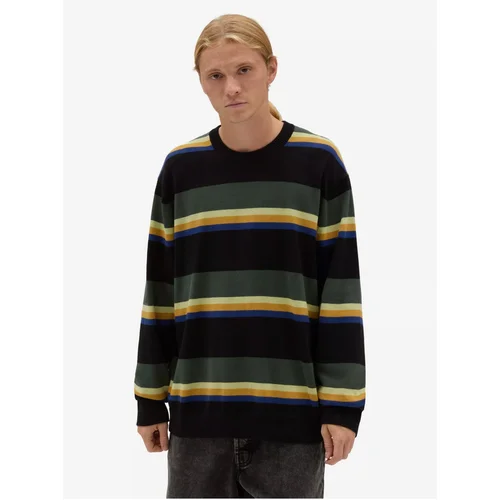 Vans Green and black men's striped sweater Tacuba Stripe Crew - Men