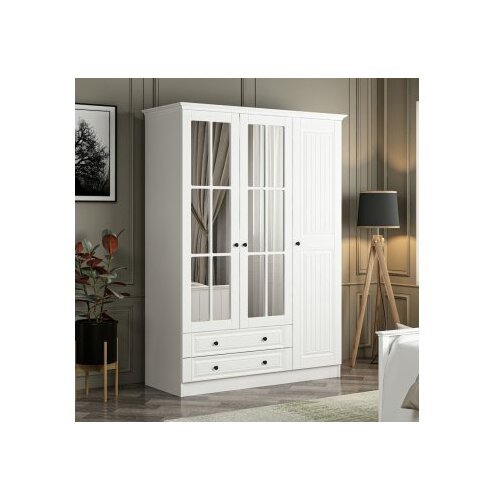 Woody Fashion Ormar 135x190x52cm Bijeli Slike
