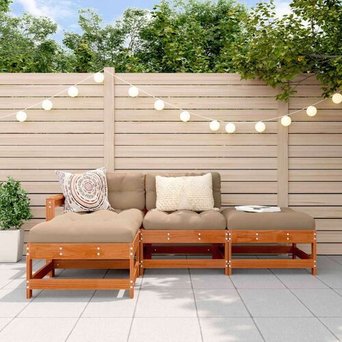  Set lounge namje&scaron;taja za vrt 4 pcs Vo&scaron;tanosmeđa Cijene