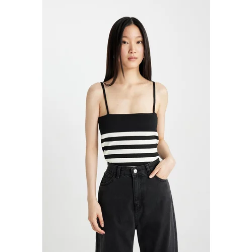 Defacto Fitted Striped Strappy Undershirt