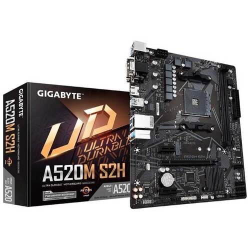 Gigabyte Matična ploča AM4 A520M S2H VGA/DVI/HDMI/M.2 Slike