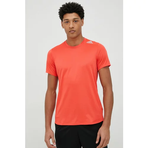 Adidas Majica kratkih rukava za trčanje Designed 4 Running boja: crvena, jednobojni model
