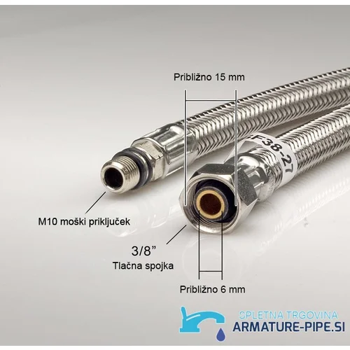 Komplet cijevi za kupaonsku ili kuhinjsku armaturu| M10, 3/8", 40 cm