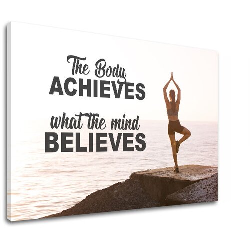  Motivacijska slika na platnu The body achieves_001 (moderne) Slike