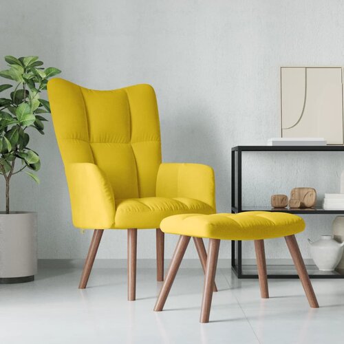 The Living Store Stol za spro&amp;scaron;čanje s stolčkom gorčično rumen žamet - Stol Za Spro&amp;scaron;čanje, (21420354) Slike