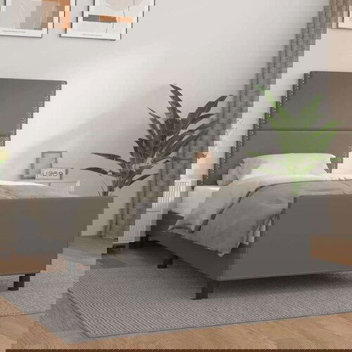  Posteljni okvir z vzglavjem siv 80x200 cm umetno usnje Slike
