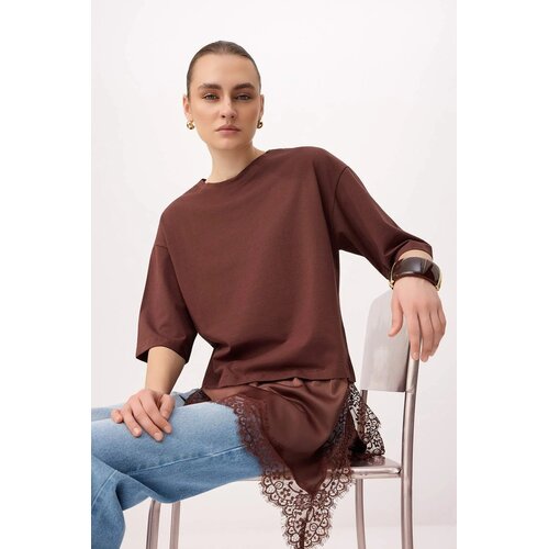 TRENDYOLMILLA Ženska majica TWOSS26TS00296, Braon Cene