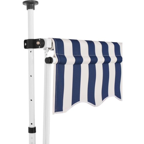 Maison Chic Ročno zložljiva tenda - Senčniki 350 cm modre in bele črte, (22038125) Slike