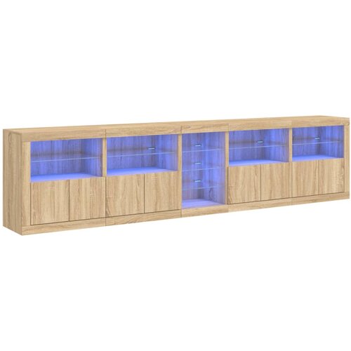 Maison Chic Komoda - Predalnik z LED lučkami sonoma hrast 283x37x67 cm, (21719457) Cene