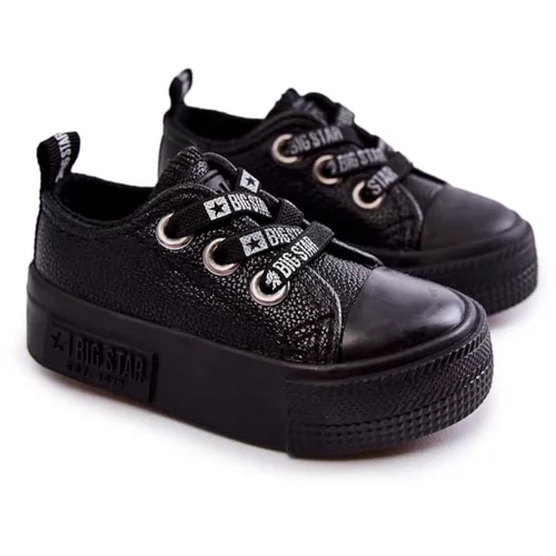 Big Star Children's Leather Sneakers BIG STAR KK374059 Black