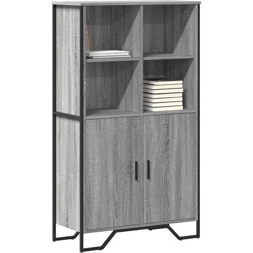 VidaXL Visoka omara siva sonoma 79,5x35,5x137,5 cm inženirski les Slike