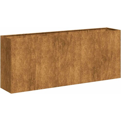 Maison Chic Cvetlični Lonec - Cvetlično korito Rusty 200x40x80 cm Vremensko odporno jeklo, (21789997) Cene