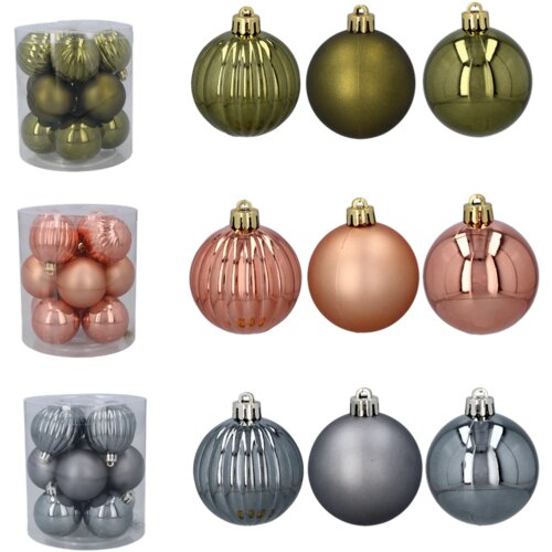 Molarem Home Set od 12 kuglica za božićno drvce &ndash; 5 cm, siva Cijene