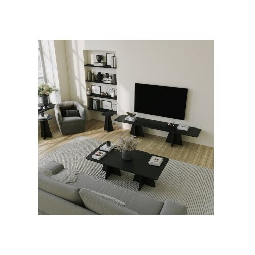 Hanah home polica za TV s gljivama, crna Cijene