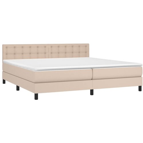 box spring s madracem cappuccino 200x200cm umjetna koža Slike