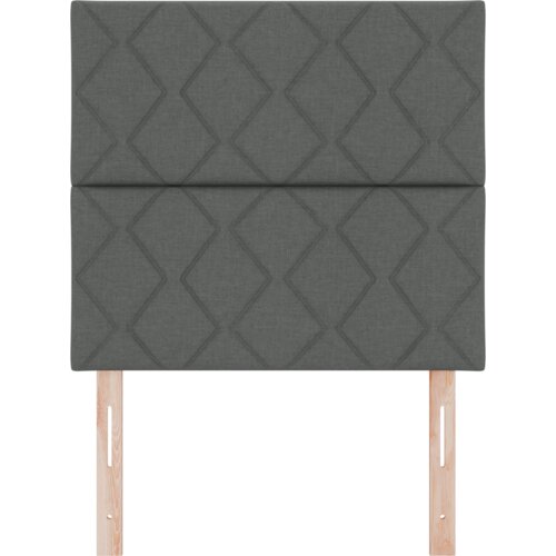 VidaXL Naslon za glavu s dijamantnim blokovima dizajn tamnosivi 90 cm tkanina, Naslon za glavu s dijamantnim blokovima dizajn tamnosivi 180 cm tkanina Slike