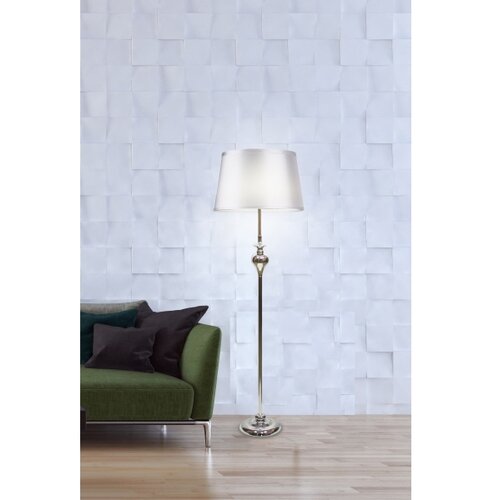 Candellux prima hrom 1X60 E27 srebro abažur Slike