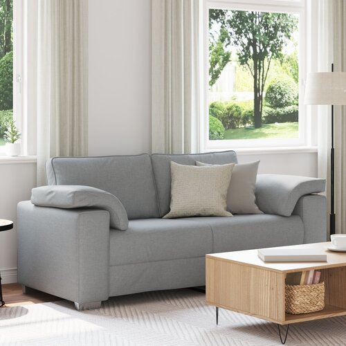 vidaXL Sofa Svjetlosiva Metal, Drvo, Tekstilen, Pjena Sofa za 2.5 osobe Cijene