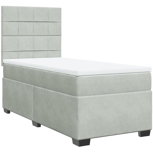 Box spring krevet s madracem svjetlosivi 100x200 cm bar&amp;scaron;unasti Slike