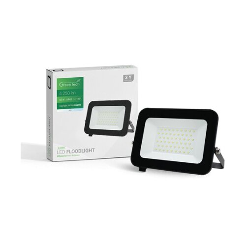 Greentech led reflektor 50w 6500k 4250lm ip65 crni ( ALX-50BK ) Cene