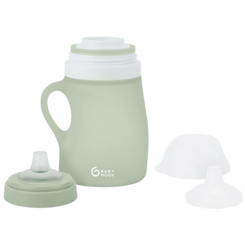Babymoov Ergonomska silikonska bočica 150ml - Green Slike