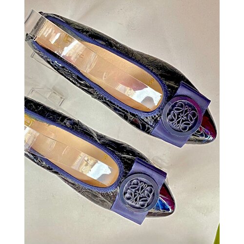  Ženske teget baletanke Glammia Navy Slike