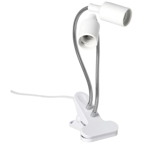 Fleksibilna stona lampa sa stezaljkom za gajenje biljaka PLANTY 2xE27/30W/230V bela Slike