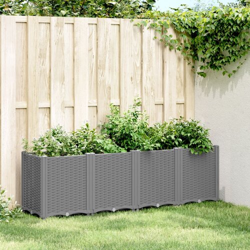 vidaXL Vrtna sadilica svijetlosiva 160 x 40 x 53 cm od PP-a Cijene