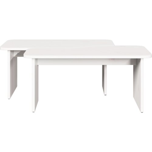 VidaXL Stolić za kavu 2 pcs Bijela 100 x 69 x 35.5 cm Slike