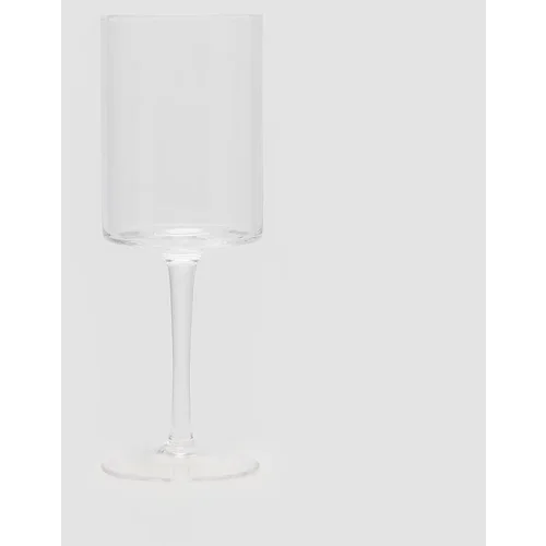 Reserved barski kozarec iz prozornega stekla - bela
