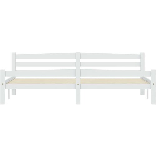  Za krevet od masivne borovine bijeli 200 x 200 cm Slike