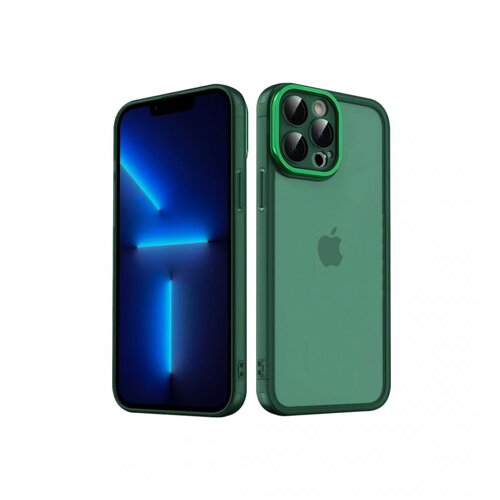 futrola clear sa niklovanom kamerom za samsung A346 galaxy A34 5G zelena Slike