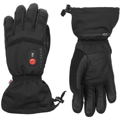 Sealskinz Filby Waterproof Heated Gauntlet Black S Kolesarske rokavice