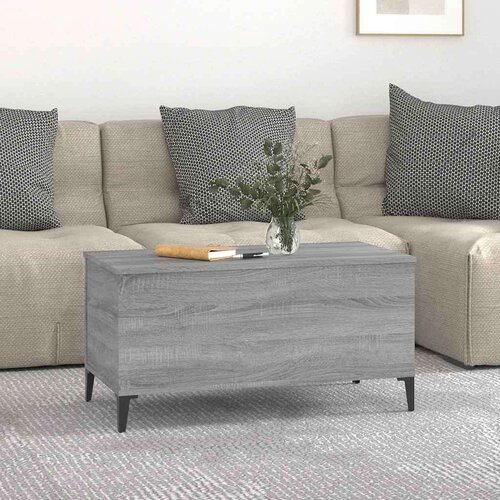 VidaXL Stolić za kavu siva boja hrasta 90x44,5x45 cm konstruirano drvo Slike