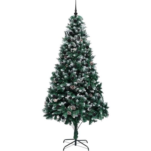 VidaXL Umjetno božićno drvce Zelena 240 cm PVC i Čelik i Plastika Slike